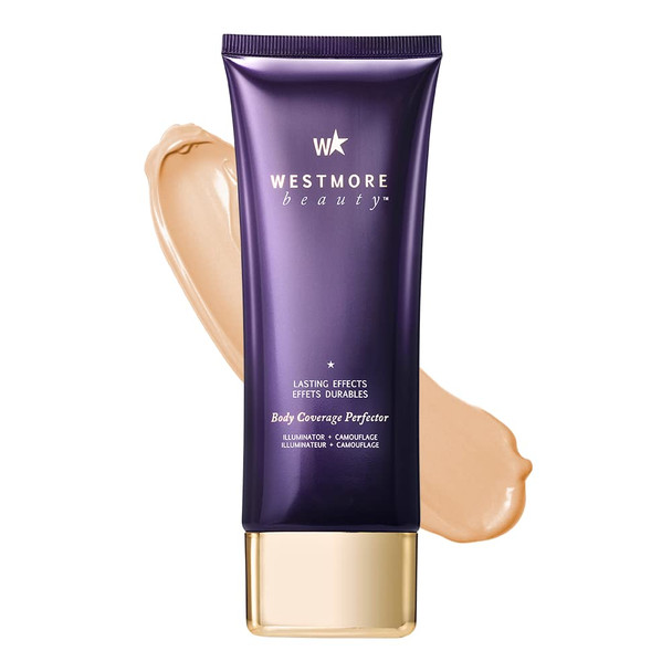 Westmore Beauty Body Coverage Perfector 2.5 Oz/ 74ml (Natural Radiance) - Waterproof Leg And Body Makeup For Tattoo Cover Up And More