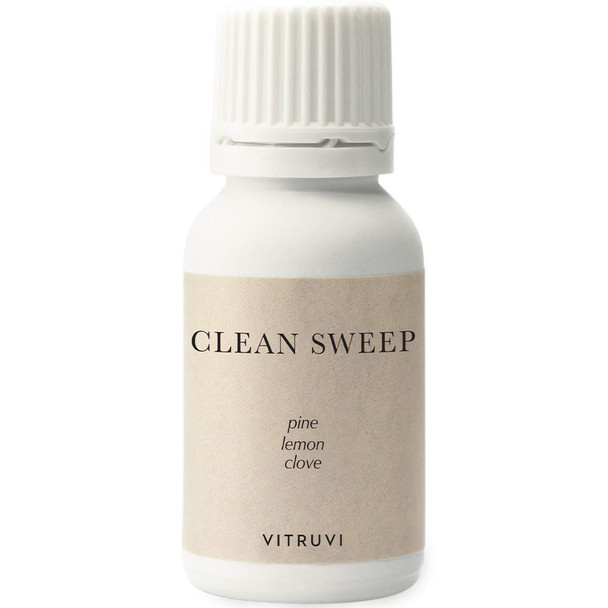 Vitruvi Clean Sweep, Refreshing Essential Oil Blend, 100% Pure Pine, Lemon and Clove Oil (0.5 fl.oz)