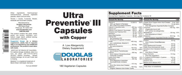 Douglas Laboratories Ultra Preventive III with Copper Capsules