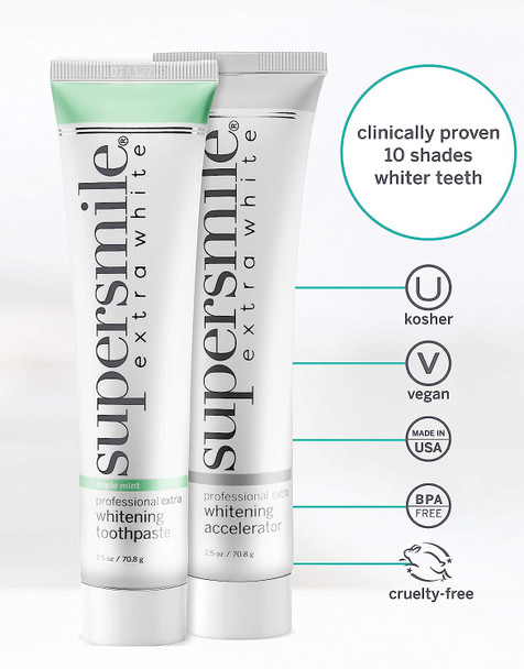 Supersmile Extra White Teeth Whitening System , 2 Count (Pack of 1)