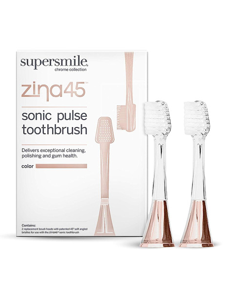 Supersmile Zina45 Replacement Brush Heads for Sonic Pulse Toothbrush