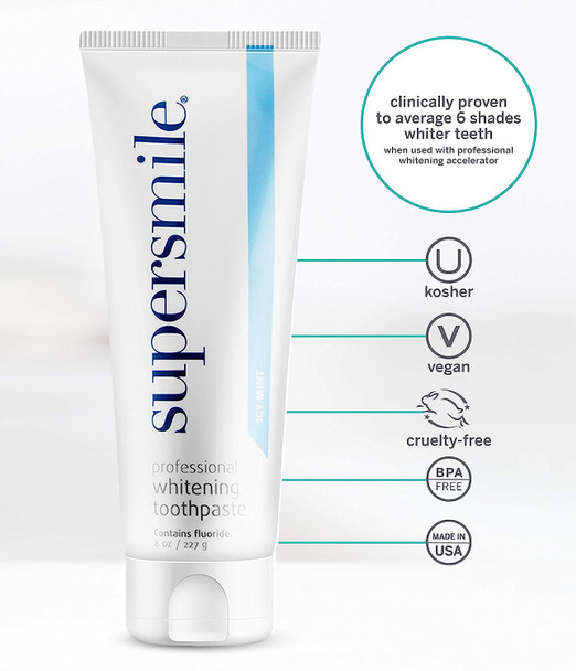 Supersmile Professional Teeth Whitening Toothpaste with Fluoride