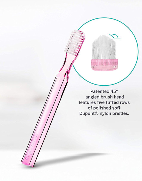 Supersmile New Generation 45° Patented Toothbrush, Pink,1 Count(Pack of 2)