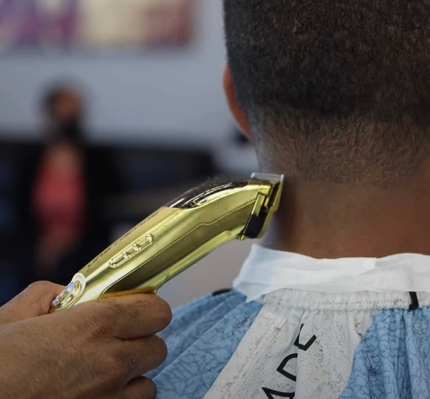 StyleCraft Replacement Fixed Gold Titanium Fade Hair Clipper Blade with Moving Gold Titanium Slim Deep Tooth Cutter Set