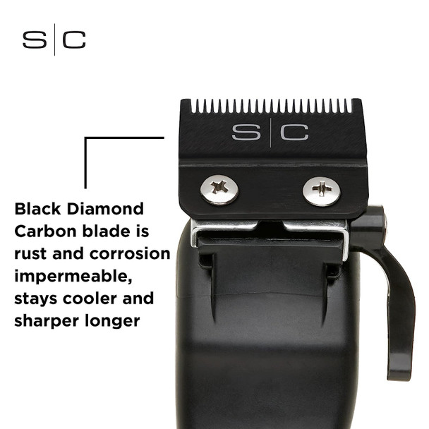 StyleCraft Replacement Fixed Black Diamond Carbon DLC Fade Hair Clipper Blade