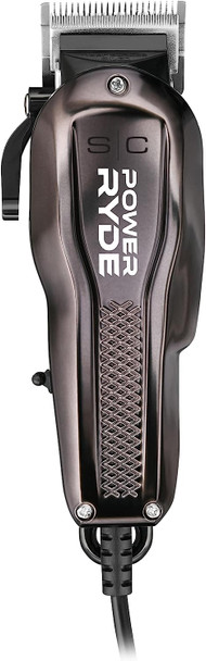 StyleCraft Power RYDE Corded Hair Clipper Magnetic Motor, 5 Guards, Japanese Stainless Steel Blades, Metallic Pewter