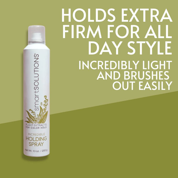 smartSOLUTIONS Incredible Holding Spray, 10 oz | 24-Hour Hold | Resists Humidity | Tames Frizz | Non-sticky | No Flakes