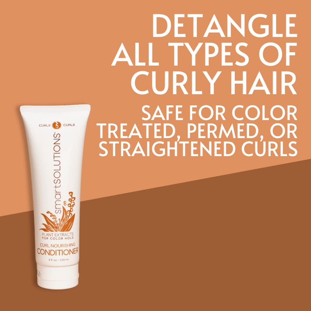 smartSOLUTIONS Curl Nourishing Conditioner, 8 oz | Defines Curls | Increases Shine | Revives Curls | Paraben-Free