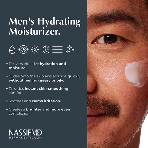 NassifMD Men's Moisturizer | Facial Skin Care Products for Men | Face Moisturizer | Moisturizer for Dry Skin