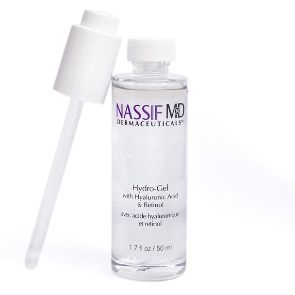NASSIFMD Hydro-Gel with Hyaluronic Acid Serum Retinol Serum for Face, Salicylic Acid Serum Brightening Hydrating and Anti Aging Face Serum, Hydrating Face Care Retinol Facial Serum, Hyaluronic Serum
