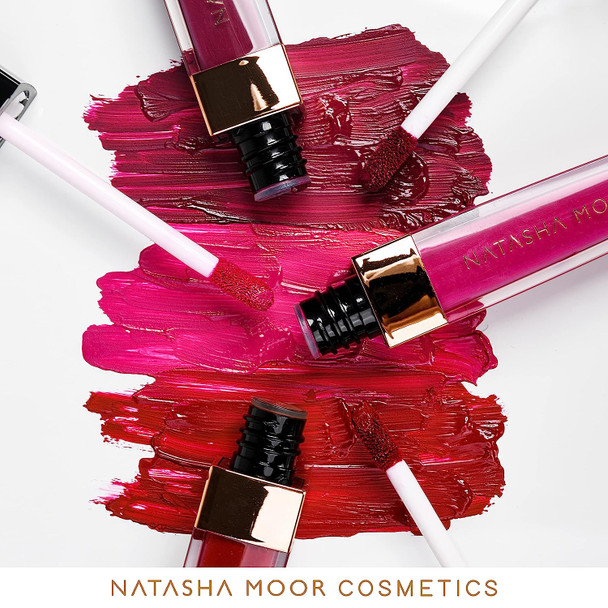 NATASHA MOOR Molten Matte Lipsticks Set of 4 - Lip Stain Long-lasting, Smudge-proof, Powerhouse Collections Cruelty Free