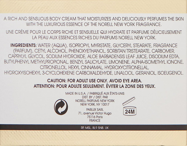 Norell New York Body Cream, 6.7 oz