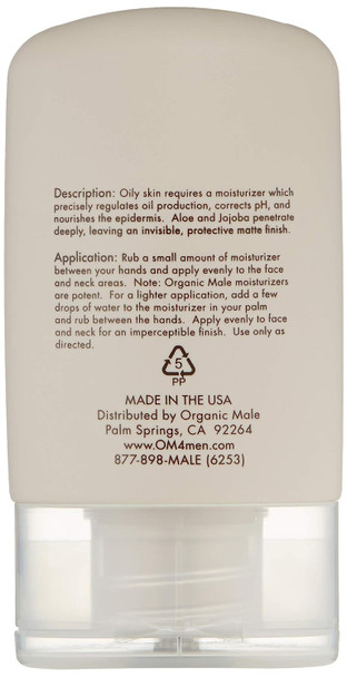 Organic Male OM4 Oily STEP 4: Weightless Equalizing Moisture Complex - 3.3 oz