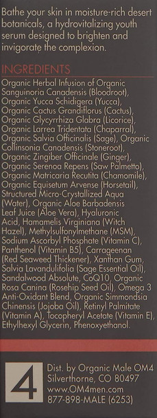 Organic Male OM4 Dry STEP 3: Warm Sands Botanical Youth Serum - 1 oz