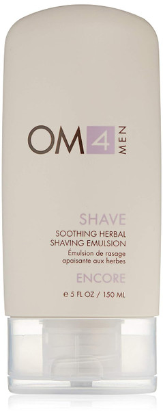 Organic Male OM4 Shave: Soothing Herbal Shaving Emulsion, 5.0 oz.