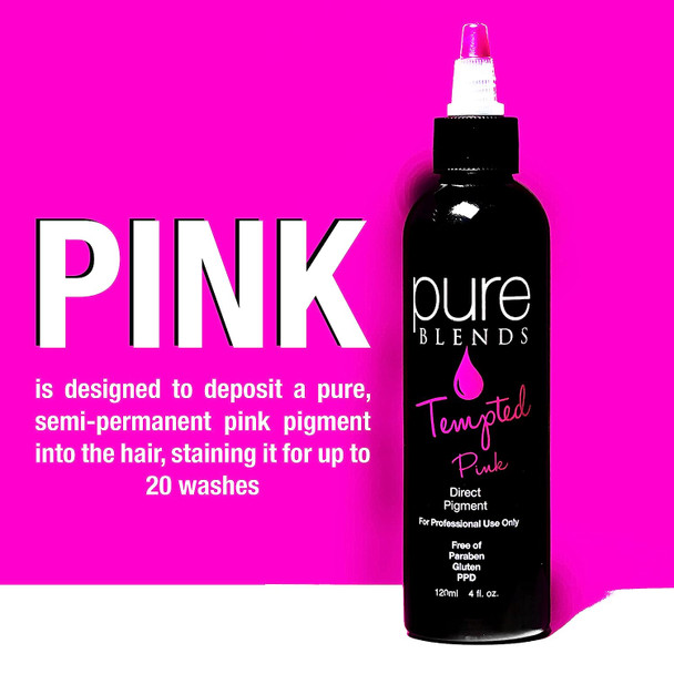 Pure Blends Tempted Semi Permanent Direct Hair Dye Pigment | Stain With Vivid Tones | For Color Treated Hair | Keratin Infused & Cruelty Free | Sulfate Free Sodium Chloride Free PPD & Paraben Free