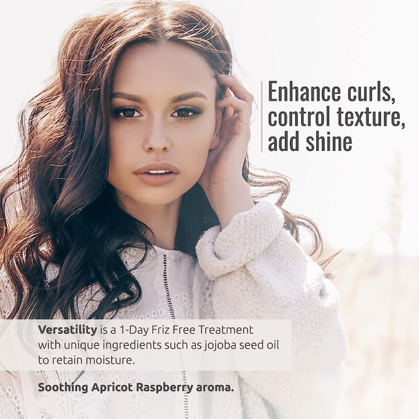 Pure NV Versatility Smoothing and Curling Potion 1-Day Frizz Free Treatment - Contains NV Complex with Keratin and Argan Oil to Protect, Add Shine, and Control Texture (8.5 Oz Bottle)