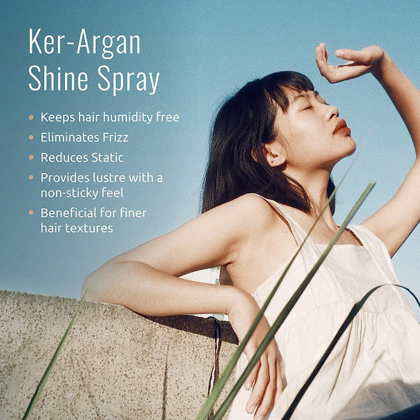 Pure NV Ker-Argan Shine Spray | Enriched with Natural Vitamins, Botanicals, Keratin, Collagen & Argan Oil | Smooths & Shines | Repairs & Rejuvenates | Adds Thermal Protection | Non-Aerosol 4 oz