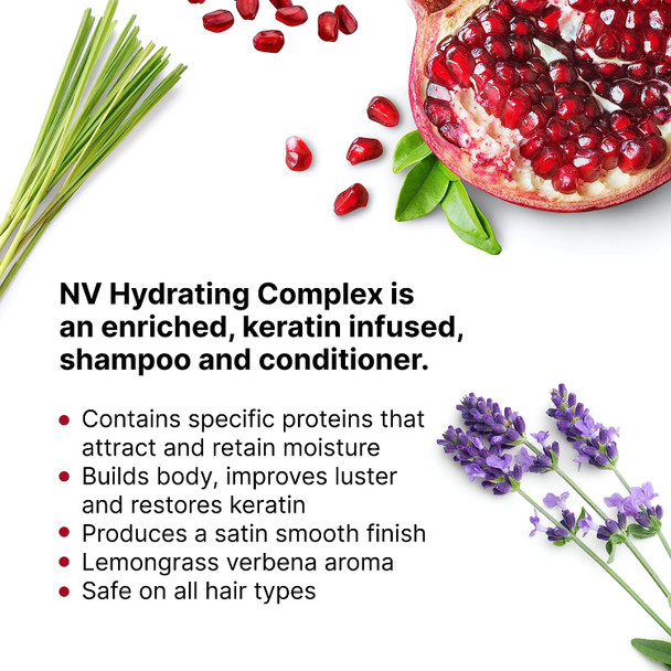 Pure NV Hydrating Conditioner for dry and damaged hair. Infused with Argan Oil, Keratin, & Collagen, along with other vitamins and nutrients (33.8 oz.)