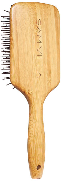 Sam Villa Signature Series Bamboo Brush Wooden Paddle Brush For Hair Styling