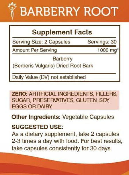 Secrets of the Tribe Barberry Root 2x60 Capsules, Made with Vegetable Capsules and Barberry (Berberis Vulgaris) Dried Root Bark (2x60 Capsules) Secrets of the Tribe Barberry Root 2x60 Capsules, Made with Vegetable Capsules and Barberry (Berberis Vulgaris) Dried Root Bark (2x60 Capsules)