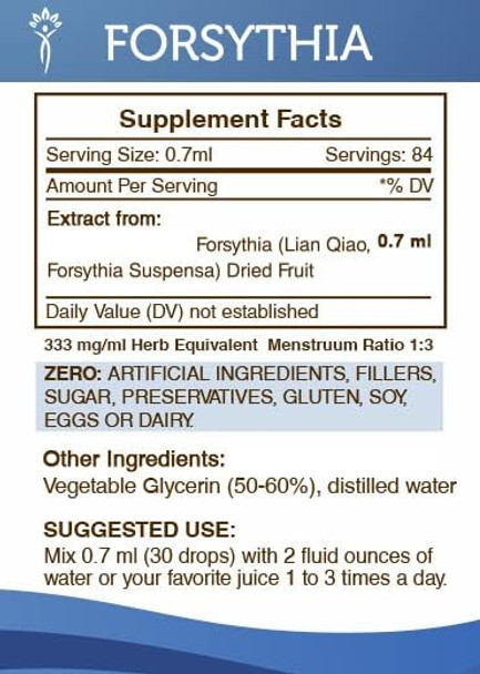 Secrets of the Tribe Forsythia Tincture Alcohol-Free Extract, High-Potency Herbal Drops, Tincture Made from Forsythia Lian Qiao, Forsythia Suspensa Respiratory System Health 2 oz Secrets of the Tribe Forsythia Tincture Alcohol-Free Extract, High-Potency Herbal Drops, Tincture Made from Forsythia Lian Qiao, Forsythia Suspensa Respiratory System Health 2 oz