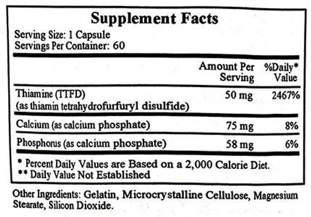 Ecological Formulas/Cardiovascular Research Allithiamine 60 Capsules