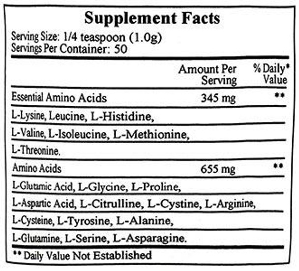 Ecological Formulas/Cardiovascular Research Amino Acid Crystals (Free-Form)