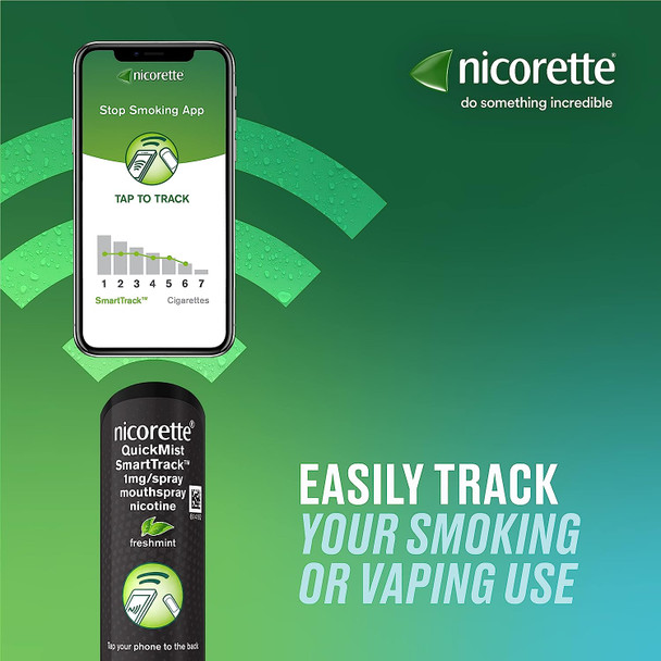 Nicorette QuickMist SmartTrack 1 mg Spray Mouthspray Nicotine Freshmint, 150 Sprays