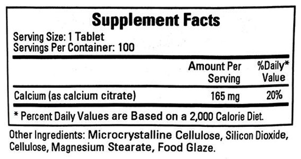 Ecological Formulas/Cardiovascular Research Calcium Citrate 165mg