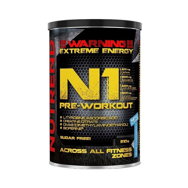 Nutrend N1 Pre-Workout, Blue Raspberry - 510g