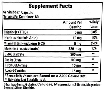 Ecological Formulas/Cardiovascular Research Cognitive Nutrition