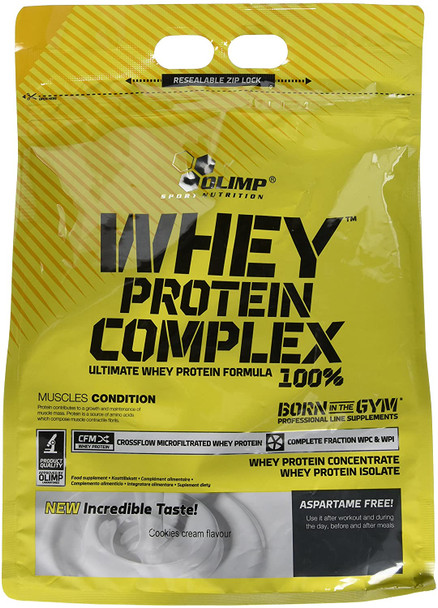 Olimp Nutrition Whey Protein Complex 100%, Cookies Cream - 2270g