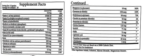 Ecological Formulas/Cardiovascular Research Hypomultiple w/o fe and cu