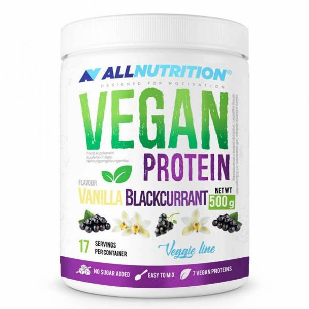 Allnutrition Vegan Protein, Vanilla Blackcurrant - 500g