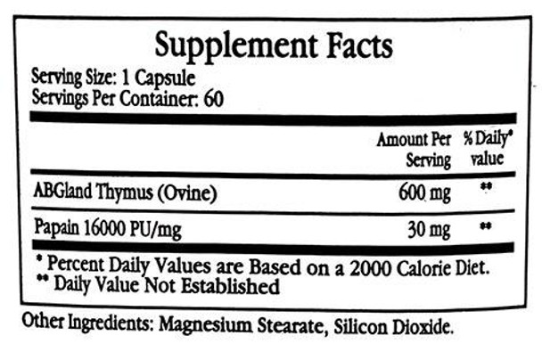 Ecological Formulas/Cardiovascular Research LTP(Lyphoactivated Thymic Peptides)