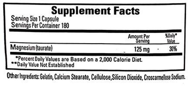 Ecological Formulas/Cardiovascular Research Magnesium Taurate 125mg