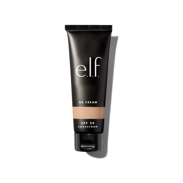 e.l.f, BB Cream SPF 20, Weightless, Hydrating, Nourishing, Primes, Protects, Moisturizes, Provides Even Coverage, Medium, SPF 20, Infused with Vitamin E, Jojoba, Aloe & Cucumber, 0.96 Fl Oz