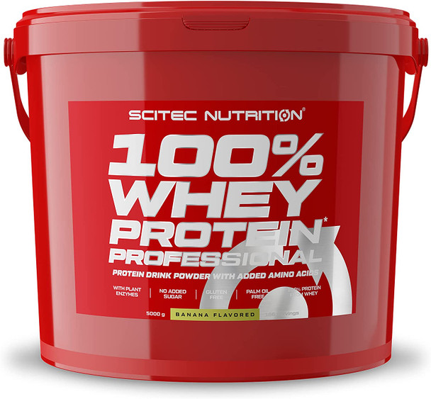 SciTec 100% Whey Protein Professional, Banana - 5000g
