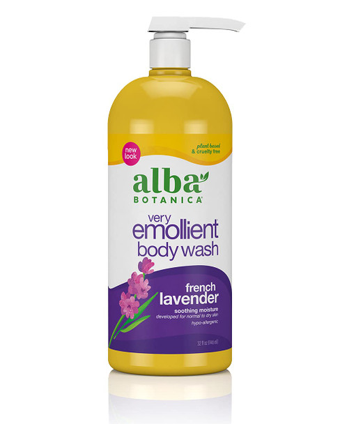 Alba Botanica Bath and Shower Gel French Lavender 32-Ounce Bottle