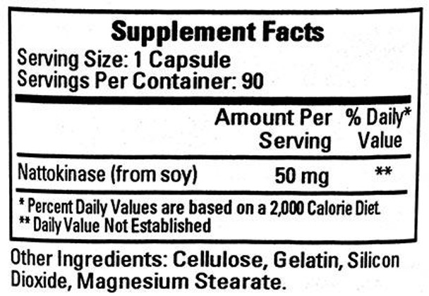 Ecological Formulas/Cardiovascular Research Nattokinase 50mg/1000FU