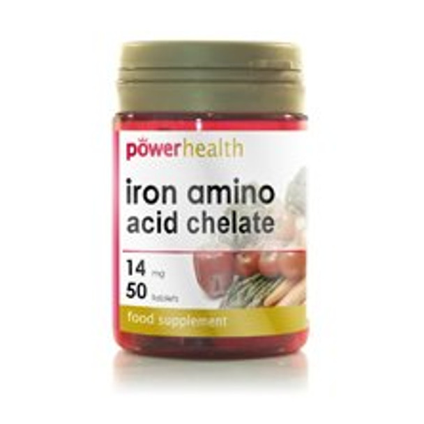 Power Health Iron - Amino Acid Chelate 14mg 50s Tabs