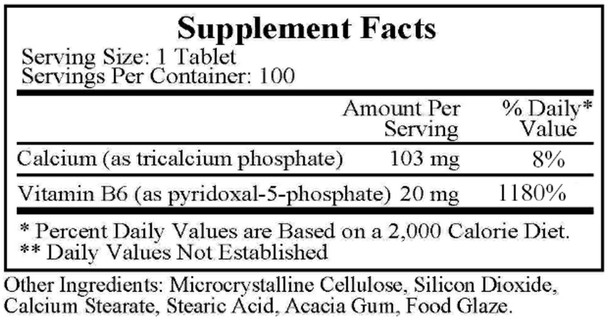 Ecological Formulas/Cardiovascular Research Pyridoxal 5' Phosphate
