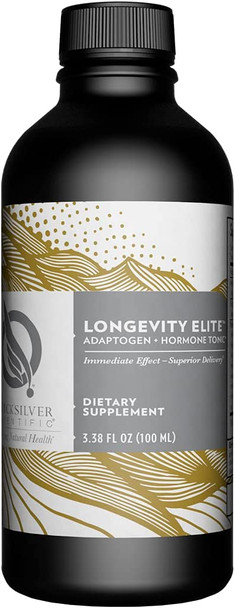 Quicksilver Scientific Longevity Elite - Liposomal Adaptogen + Pregnenolone Tonic - Herbal Supplements Designed for Age Optimization Support While Targeting AMPK, Sirtuins + Telomeres (100ml)