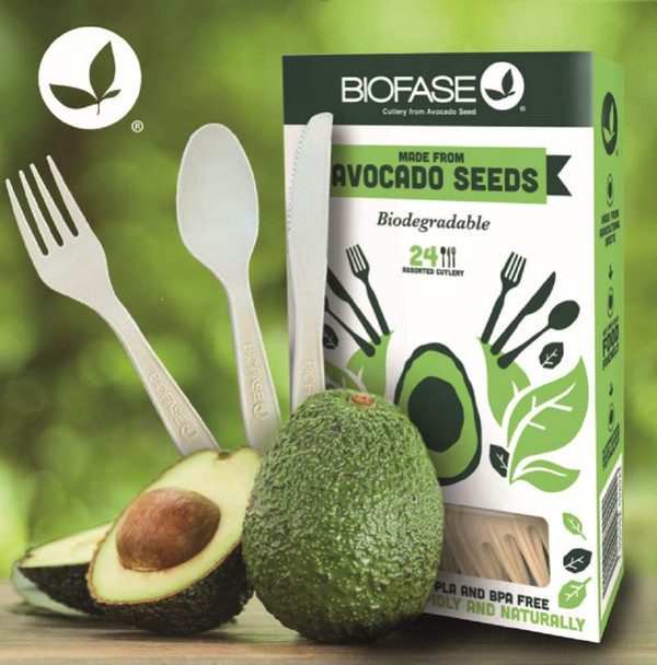 Kitchen Cutlery Pack Avocado Seed Cutlery Set 8 Knives Forks & Spoons