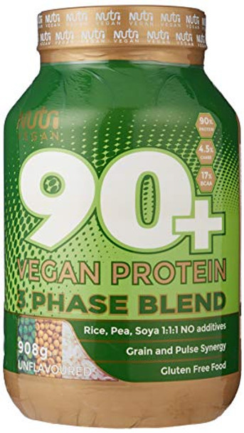 Nutrisport 90+ Vegan Protein Powder - Unflavoured 908g