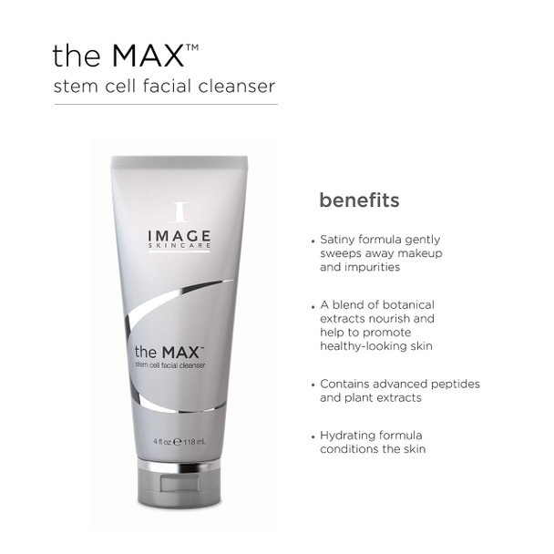 Image Skincare The Max Stem Cell Facial Cleanser, 4.0 Fl Oz