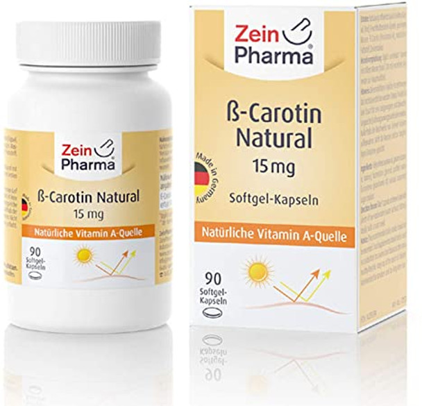 Zein Pharma Beta Carotene Natural, 15mg - 90 caps