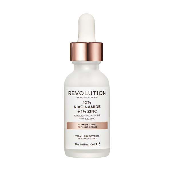 Revolution Skincare 10% Niacinamide and 1% Zinc Blemish & Pore Serum
30ml