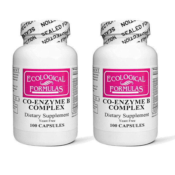 Ecological Formulas Co-Enzyme B Complex Complete Vitamin B Supplement Convenient 2-Pack